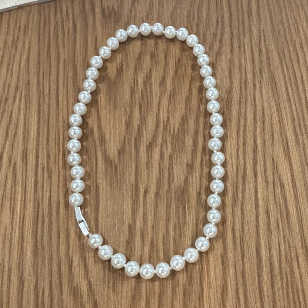 Classic Pearl Necklace | Vintage-Inspired Elegance | 16”